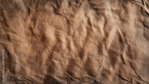Abstract brown crumpled paper texture background. A crumpled sheet of brown paper abstract background. Crumpled paper abstract background or texture for design element.