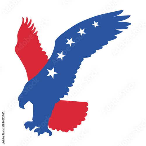 American flag print eagle