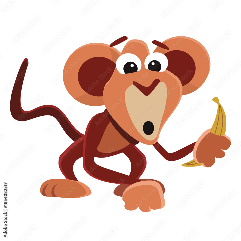 Obraz premium Funny monkey cartoon