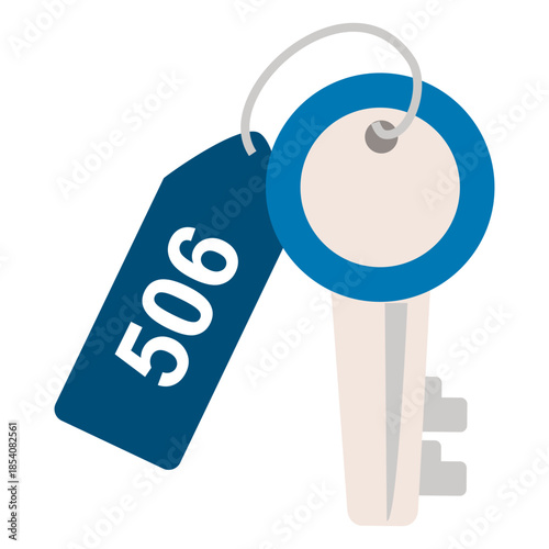 Hotel key travel icon