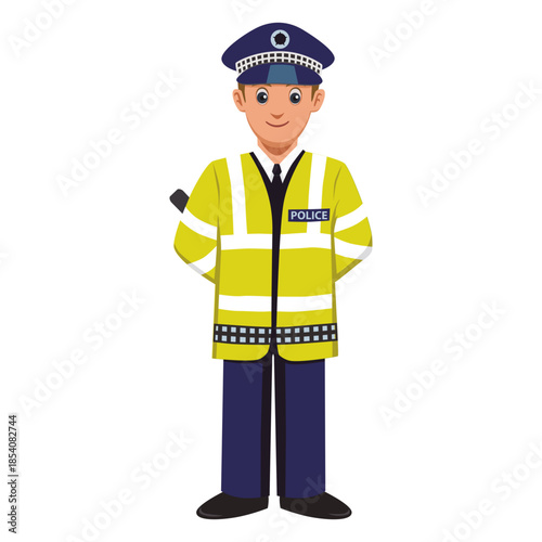 Transit agent profession cartoon