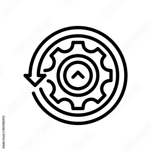 Rollback Line Icon, Outline Symbol for Version Reversion, System Restore, Undo Action, History Recovery, and Previous State. Vector Sign Icon.