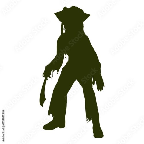 Caribbean pirates character silhouette