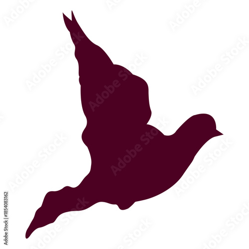 Dove flying sequence silhouette