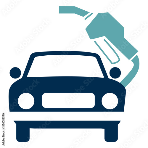 Car gas station service logo