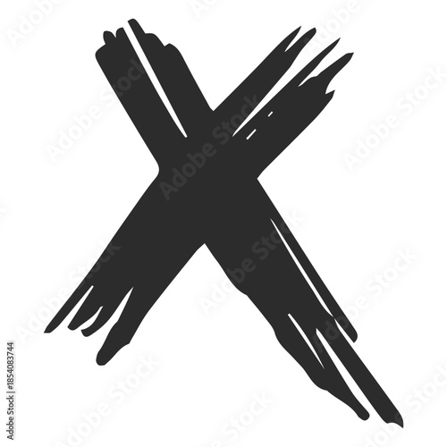 X cross scribble