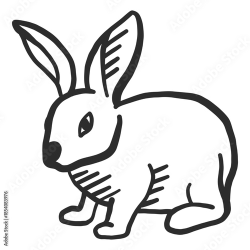 Rabbit bunny muzzle ear doodle hare