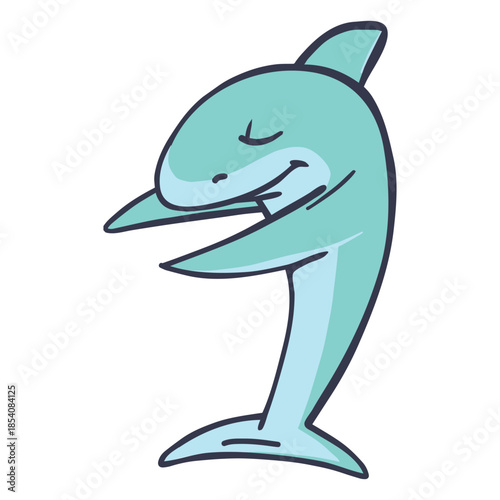 Shark dance dancing stroke flat