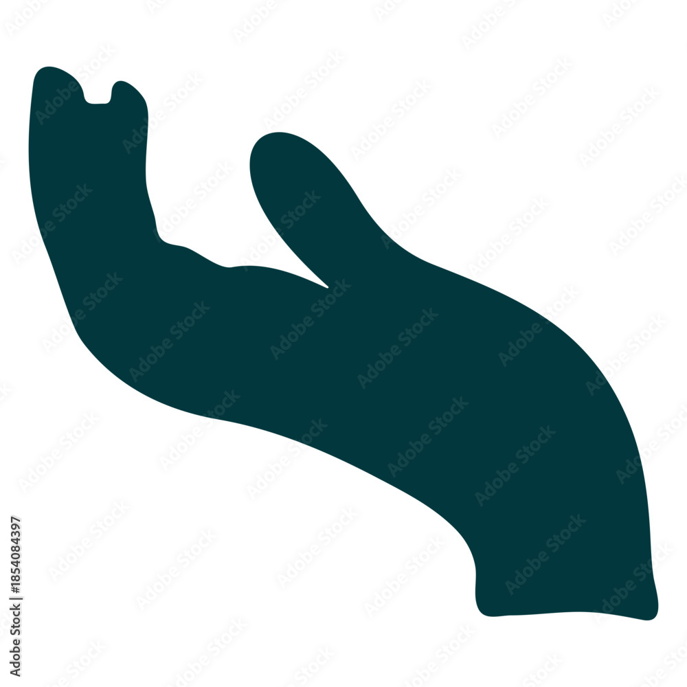 Obraz premium Palm up hand vector