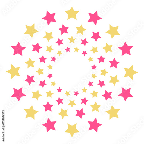 Colorful mass stars firework