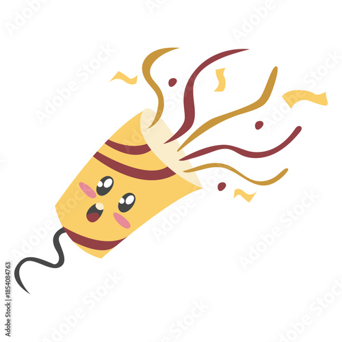 Party popper cute color