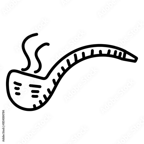 Cigar pipe illustration stroke