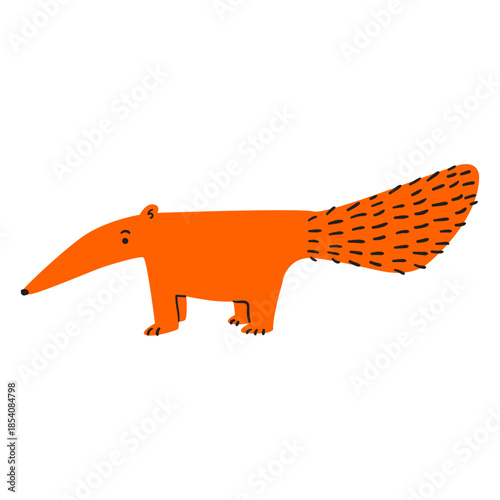 Flat orange ant eater
