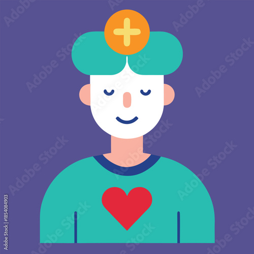 man and woman with heart