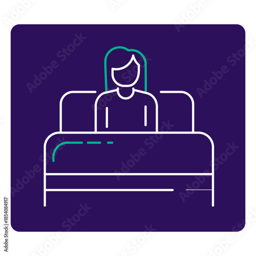 Covid 19 resting stroke icon
