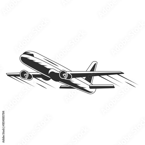 Vintage plane black and white