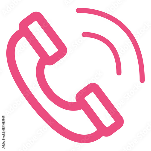 Phone call icon stroke pink