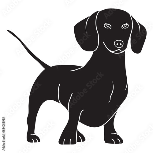 Stansing dachshund dog black