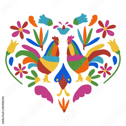 Otomi style rooster cock