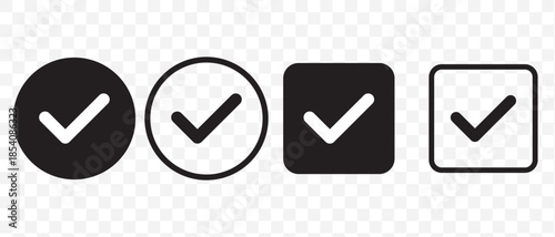 Check box icon with correct, accept checkmark icons tick box checked. Approve symbol. Check mark icon vector design. Blue check mark icon. Blue tick symbol. Vector check icon