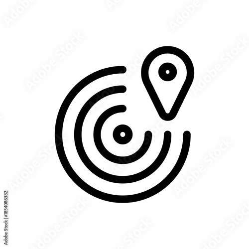 Location finding icon set for maps, navigation, GPS tracking and directions, modern minimal symbols for mobile apps, travel services and UI UX design