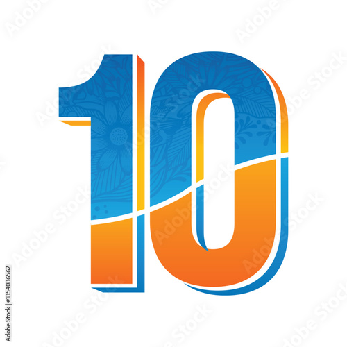 Jersey number 10 and jersey number typography