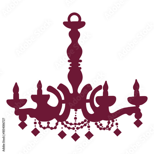 Chandelier simple thick crystals