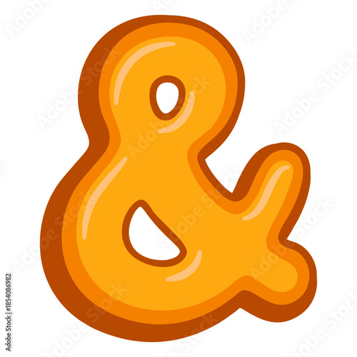Ampersand punctuation glossy
