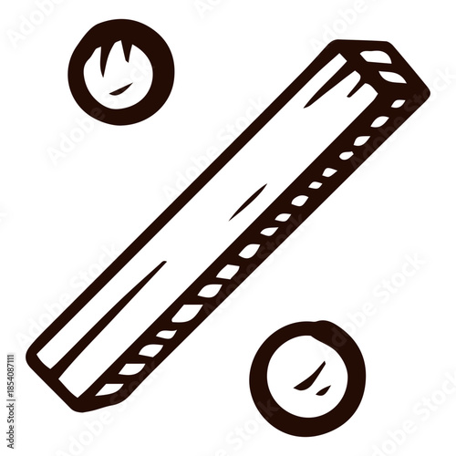 Percentage symbol hand drawn