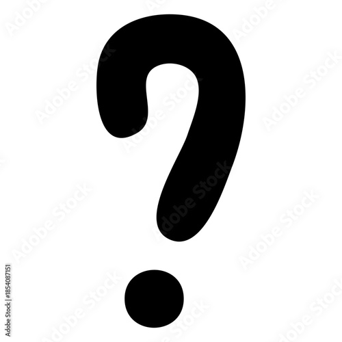 Question mark punctuation stroke