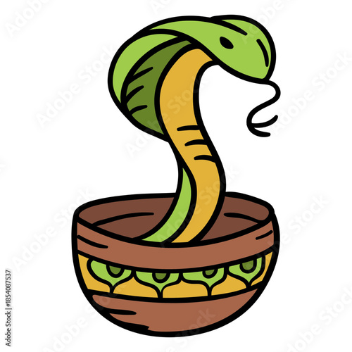 India snake charmer illustration