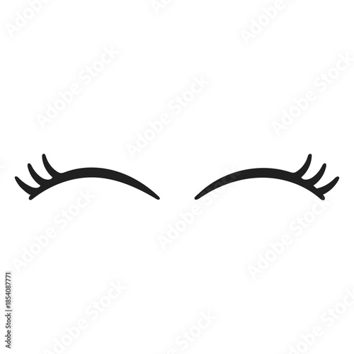 Cat eye lashes stroke