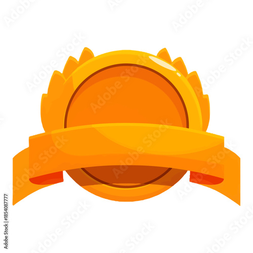 Award badge icon with ribbon