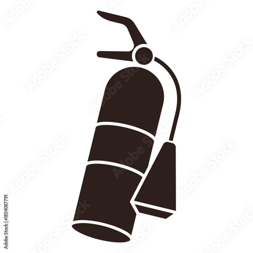 Fire extinguisher flat silhouette