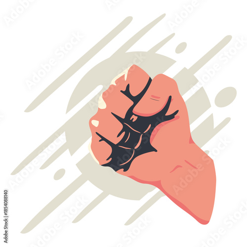 Closed fist illustration