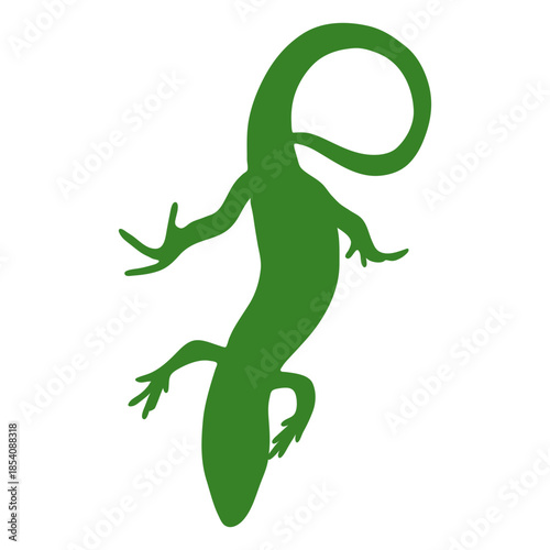 Going down lizard silhouette