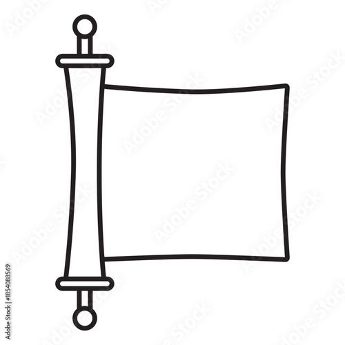 Paper cut parchment stroke