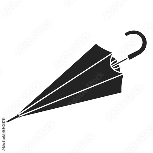 Simple closed umbrella black