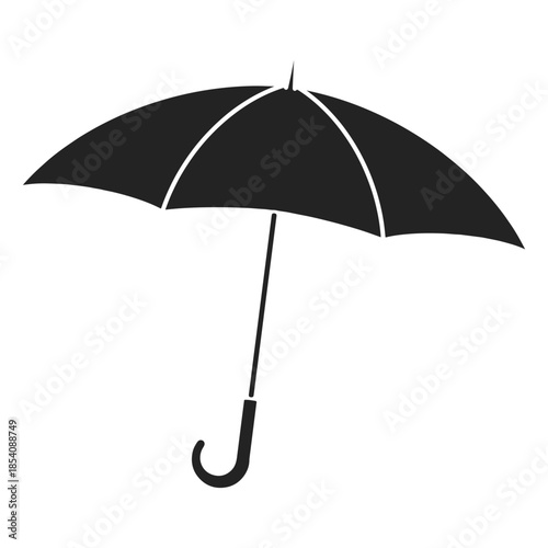 Simple open umbrella black