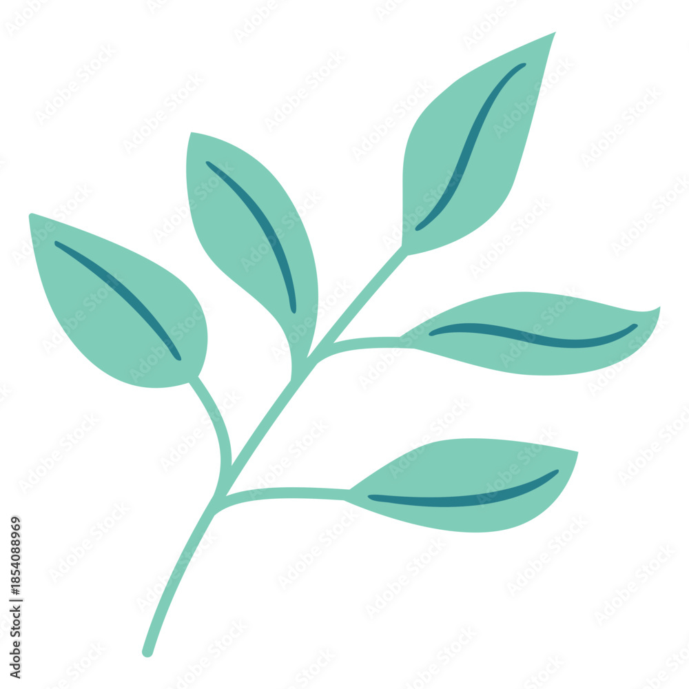 Obraz premium Spring leaves thick flat