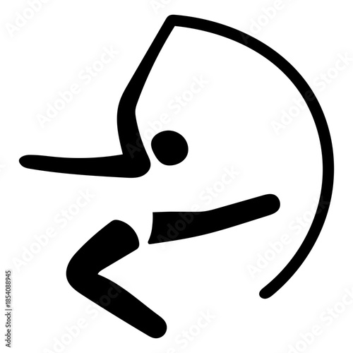 Person doing gymnastics rhythmic