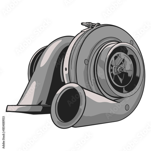 Gray turbo compressor illustration