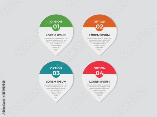 vector illustration infographic design template with 4 steps. Template for process, presentations, layout, banner, brochure.