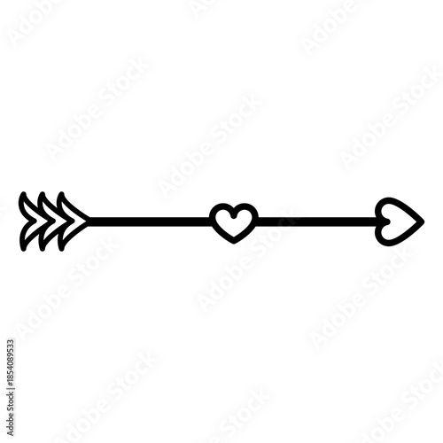 Doble heart arrow design