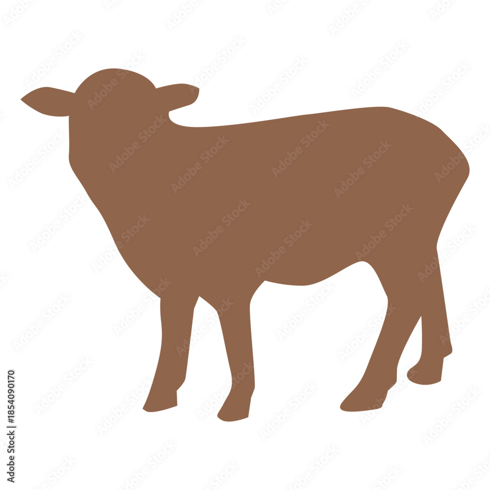 Fototapeta premium Lamb animal silhouette