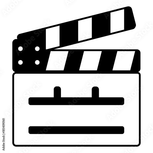 Film clap board stencil