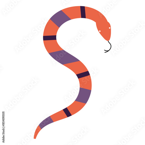 Red snake flat snake