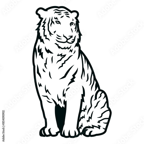 Tiger sitting stroke