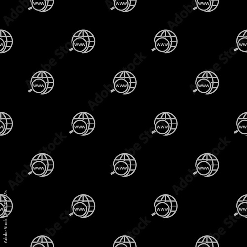Domain Name Registration seamless pattern isolated on black background