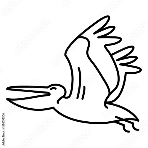 Flying simple pelican stroke